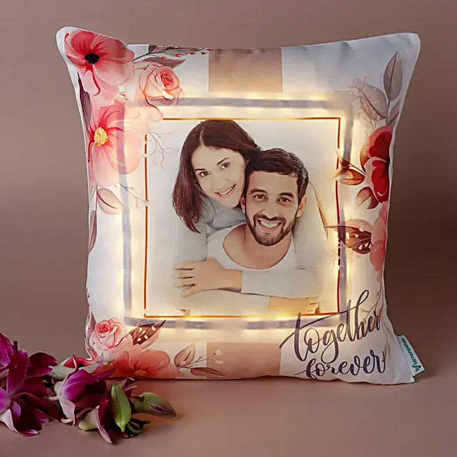Personalised Love Affair LED Cushion